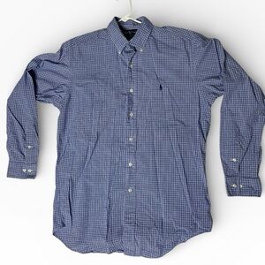 Ralph Lauren Yarmouth Blue Check Button-Down Shirt – Men’s 15.5 (32/33)